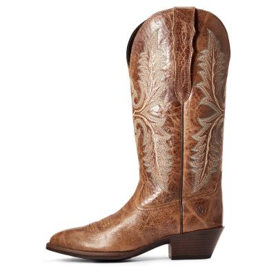 Ariat Heritage Elastic Calf - Western Laarzen DonkerBruin Dames - 38782-710